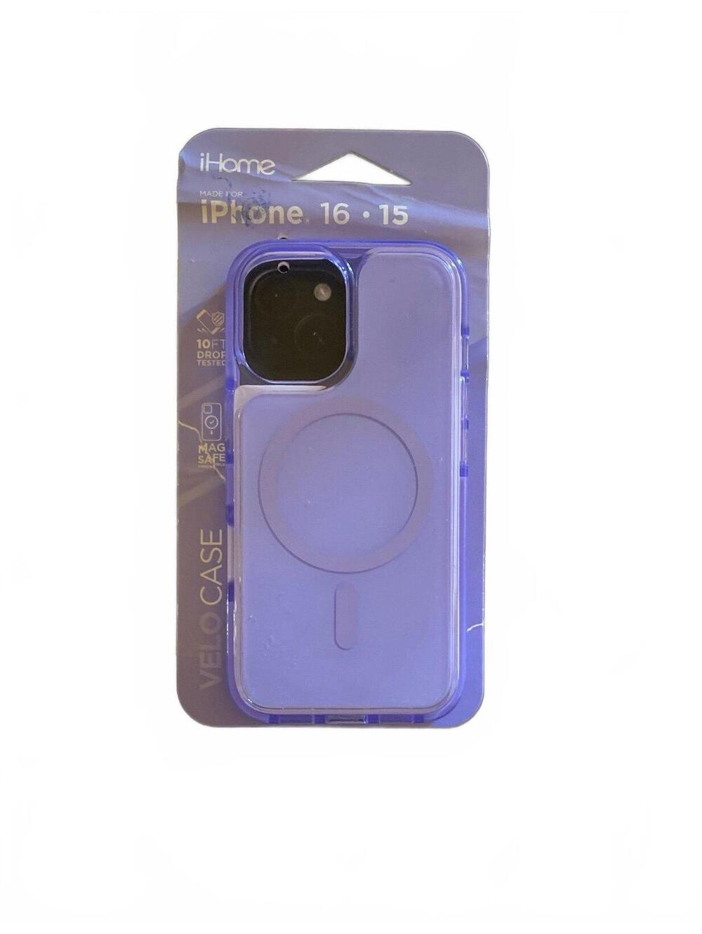 iHome Case for iPhone 16/15 Purple